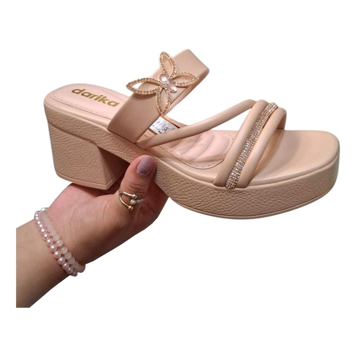 GENERICO - Sandalia Mujer Flor De Noche 1177-55 Color Beige