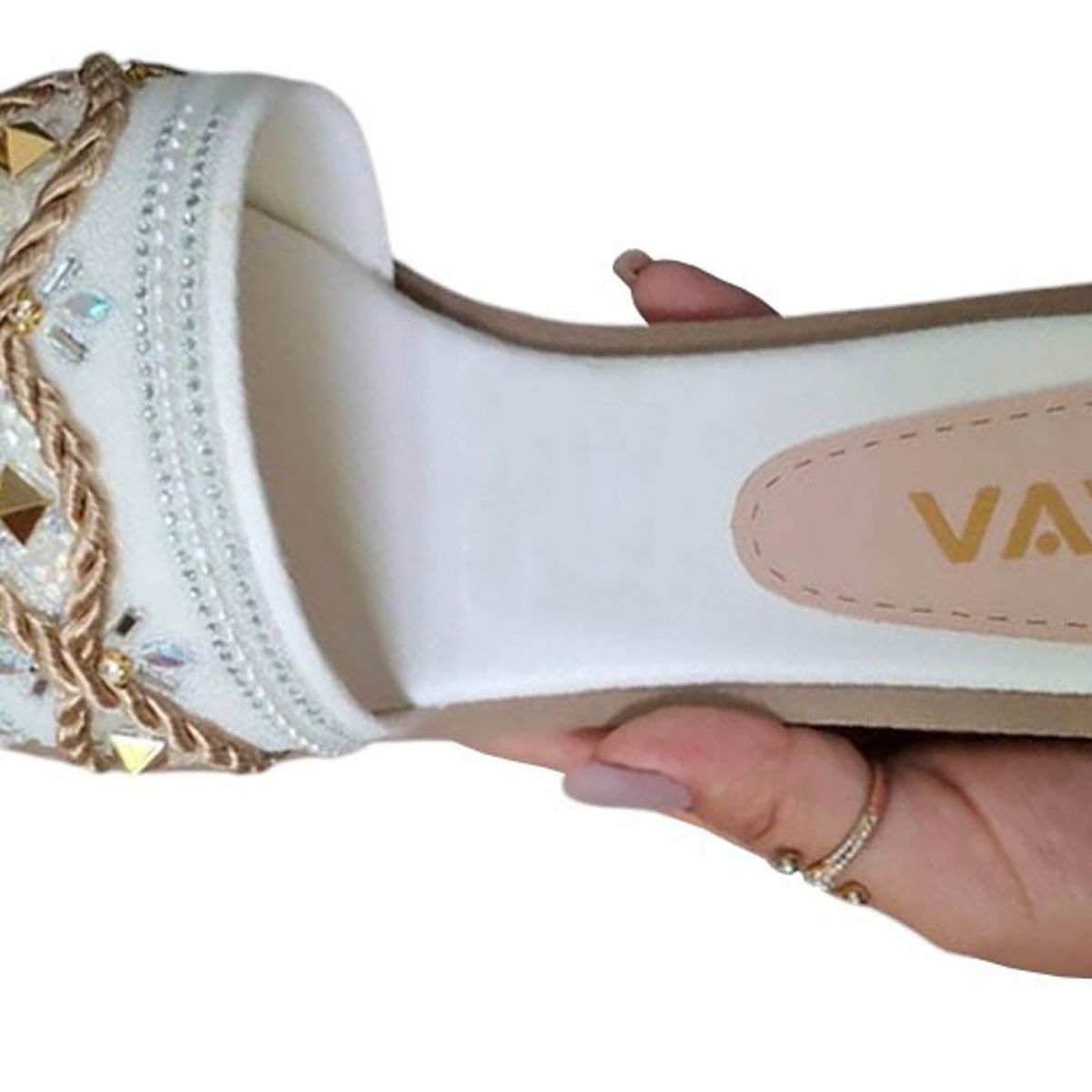 GENERICO - Sandalia Mujer Trenza Encantada 1177-40 Color Blanco