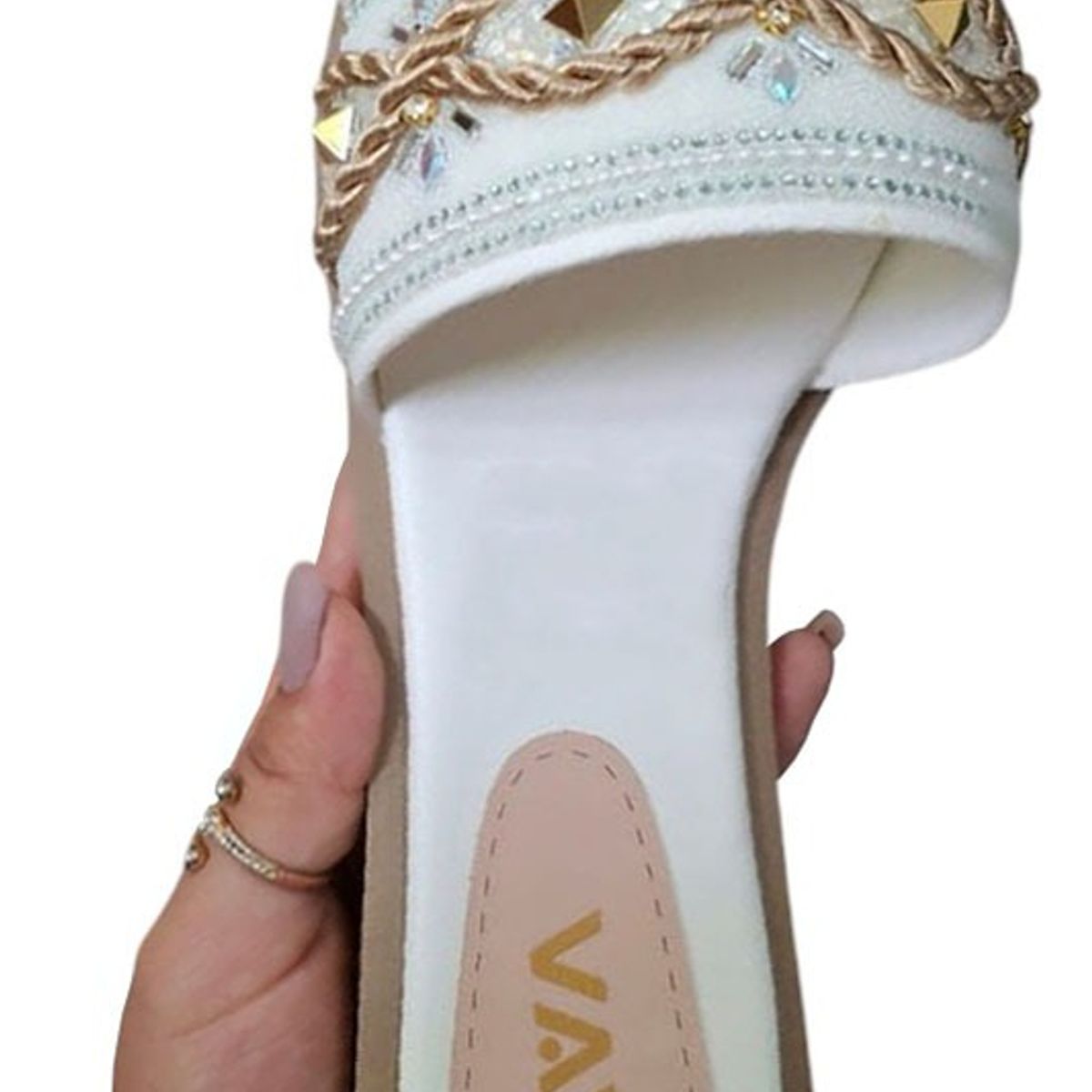 GENERICO - Sandalia Mujer Trenza Encantada 1177-40 Color Blanco