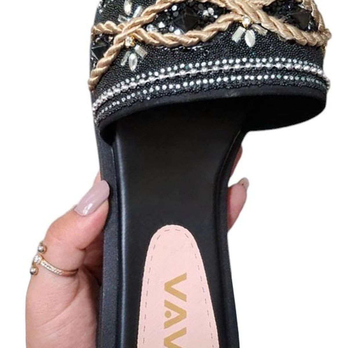 GENERICO - Sandalia Mujer Trenza Encantada 1177-40 Color Negro