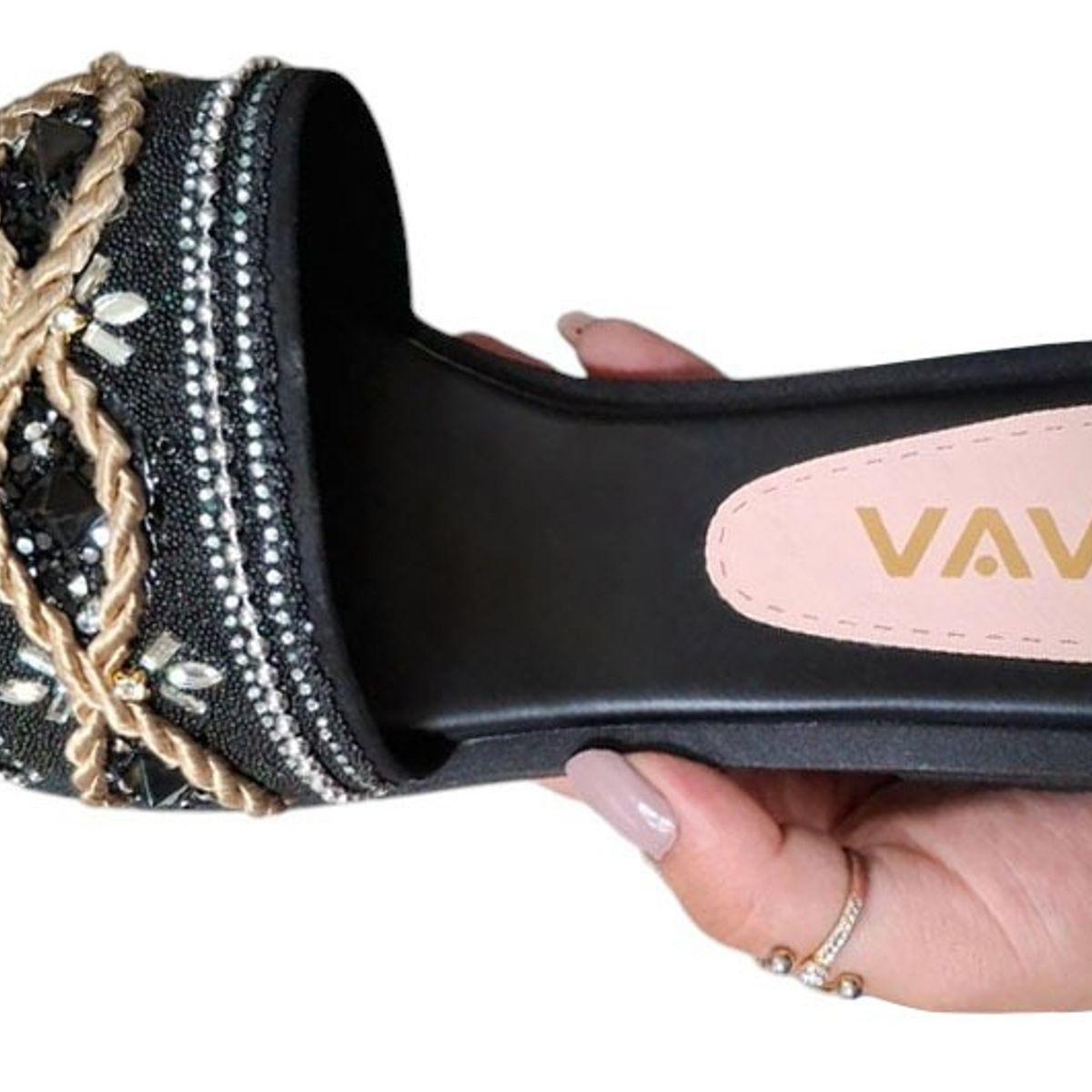 GENERICO - Sandalia Mujer Trenza Encantada 1177-40 Color Negro