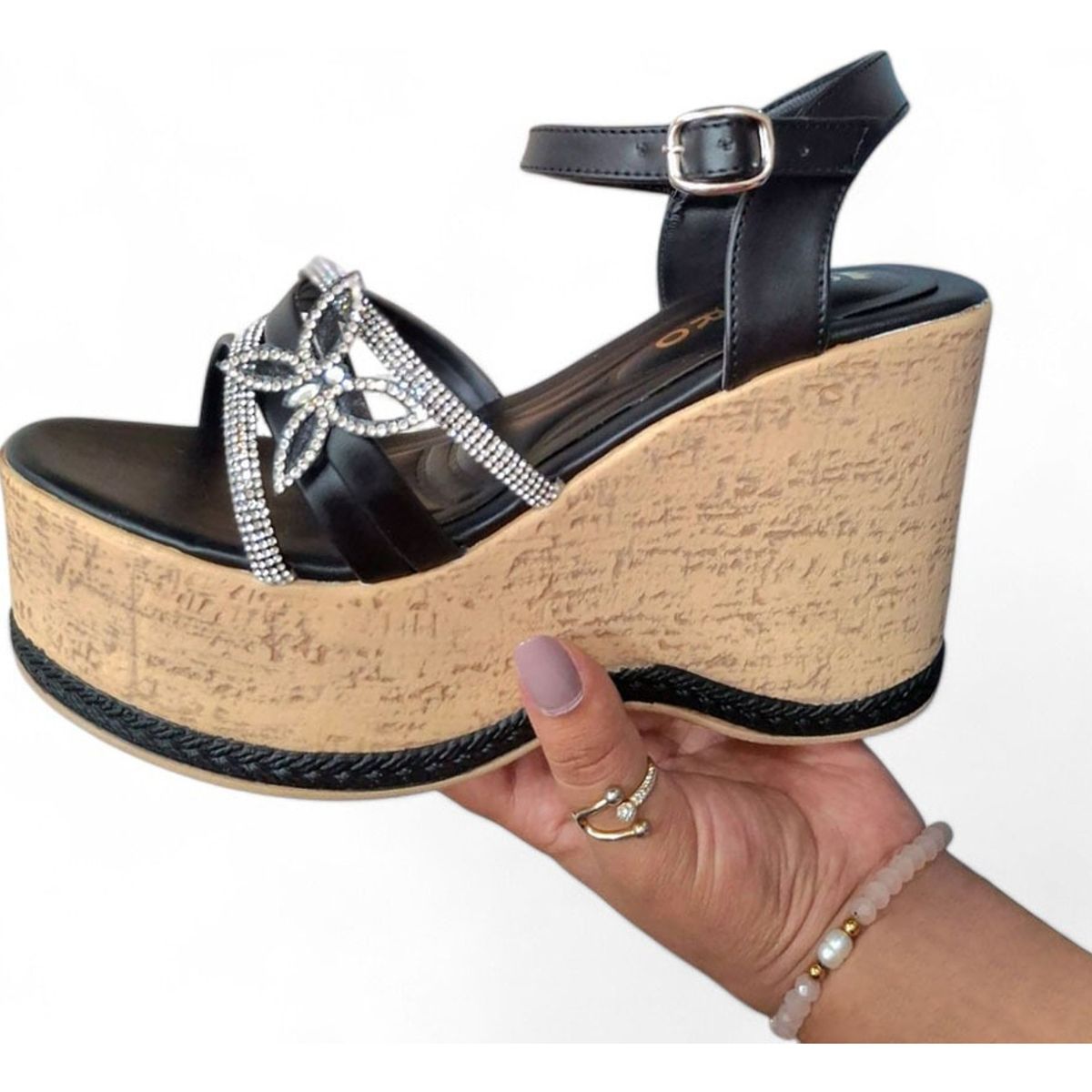 GENERICO - Taco Mujer Brillo Eterno 1177-65 Color Negro