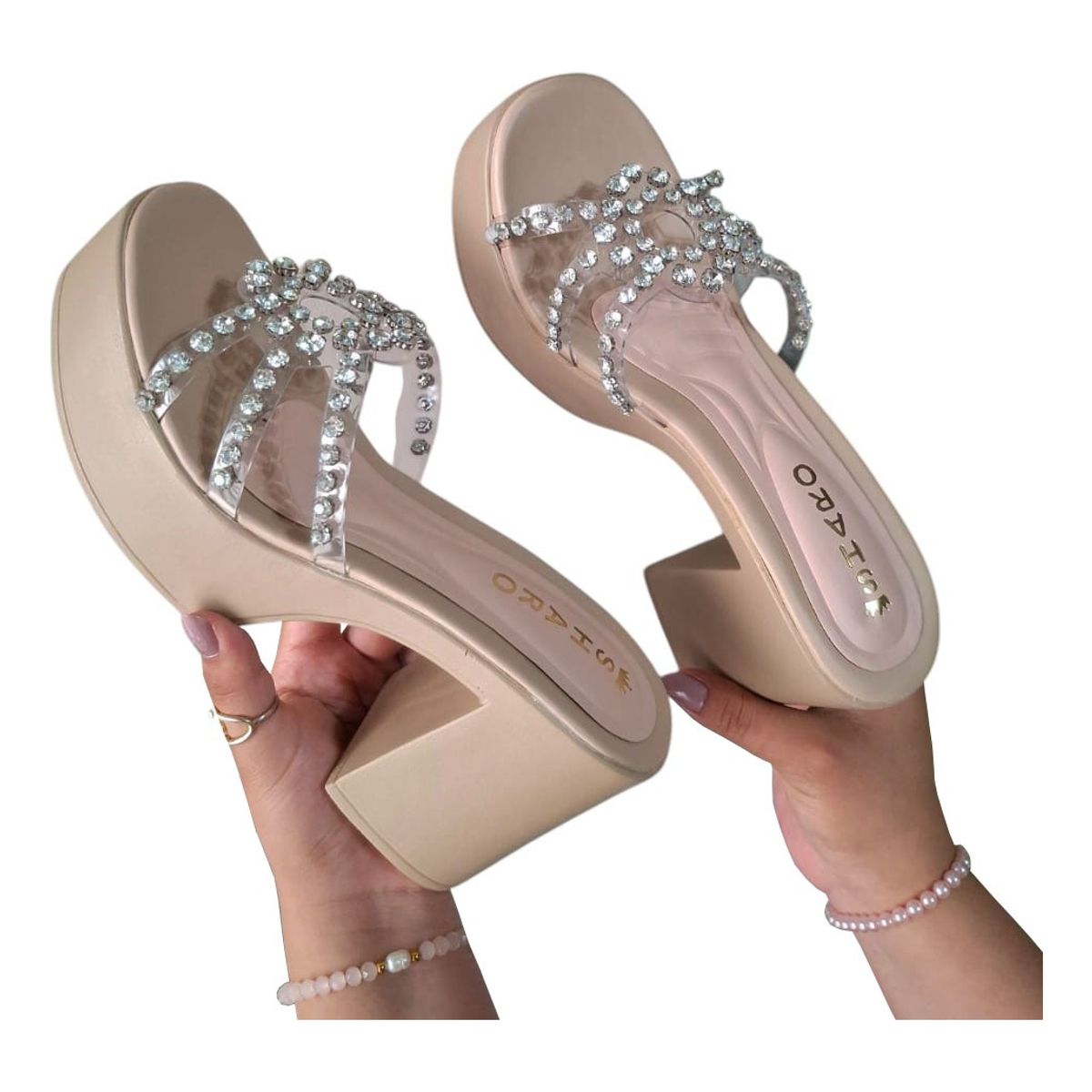 GENERICO - Taco Mujer Destellos De Elegancia 1177-60 Color Beige