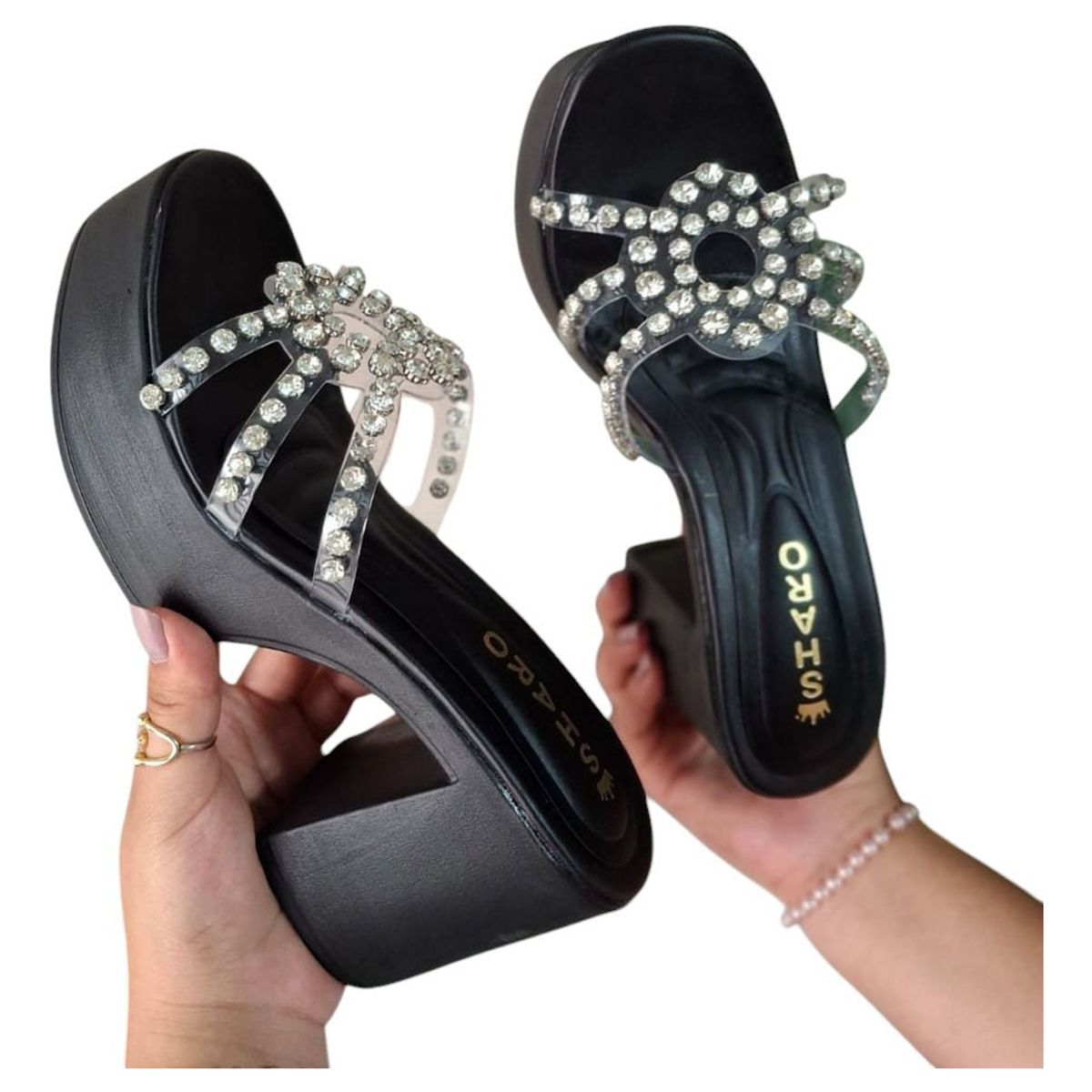 GENERICO - Taco Mujer Destellos De Elegancia 1177-60 Color Negro