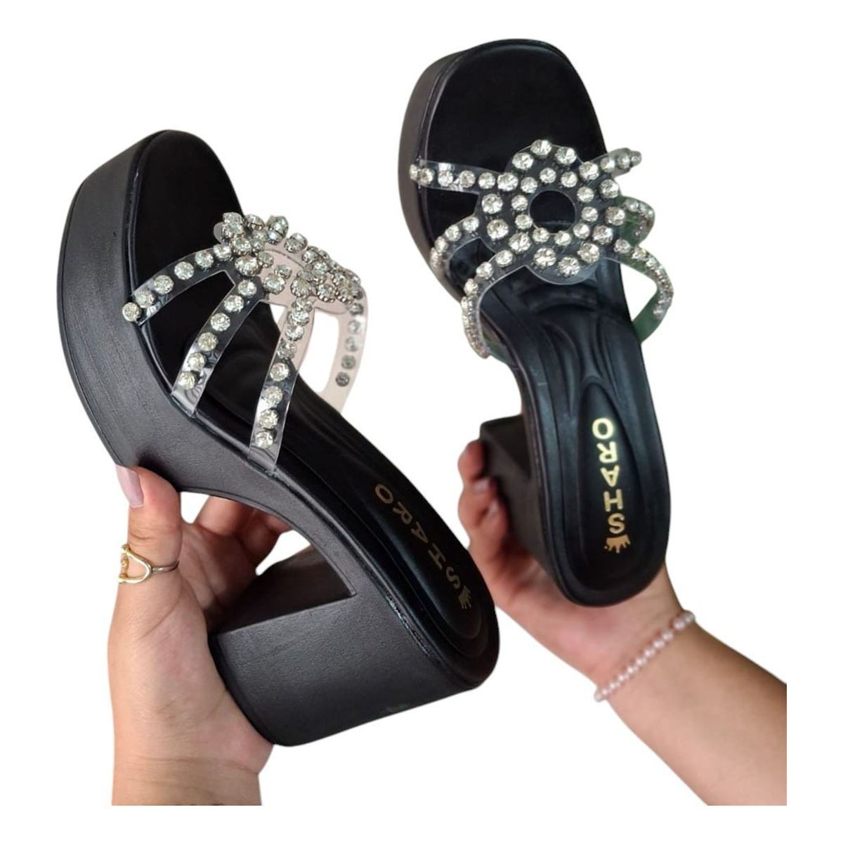 GENERICO - Taco Mujer Destellos De Elegancia 1177-60 Color Negro