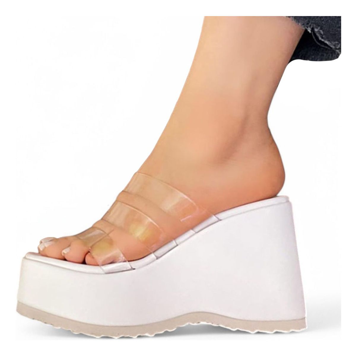 GENERICO - Taco Mujer Pasos De Cristal 1177-58 Color Blanco