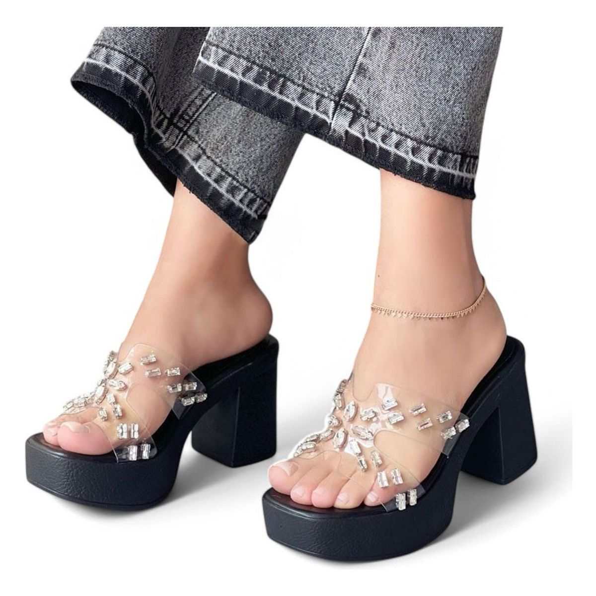 GENERICO - Taco Mujer Sueño Perlado 1177-60 Color Negro