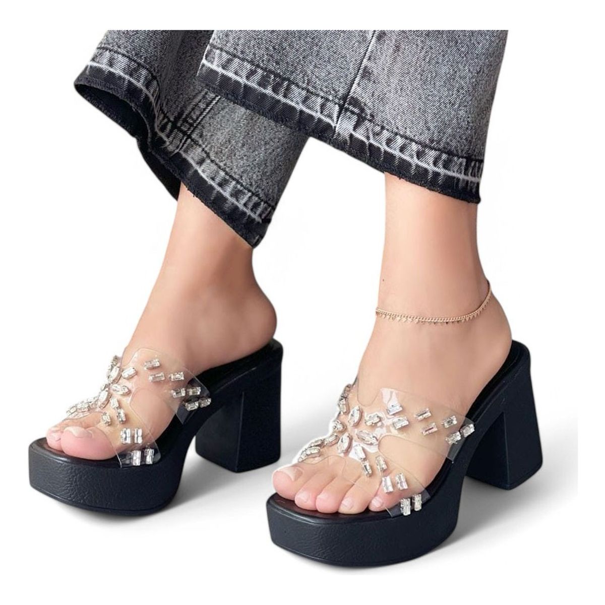 GENERICO - Taco Mujer Sueño Perlado 1177-60 Color Negro