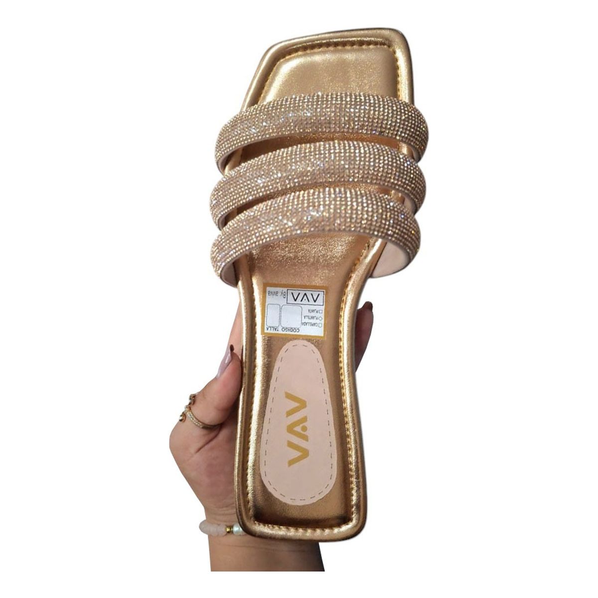 GENERICO - Taco Mujer Triple Brillo Sereno 1177-40 Color Beige