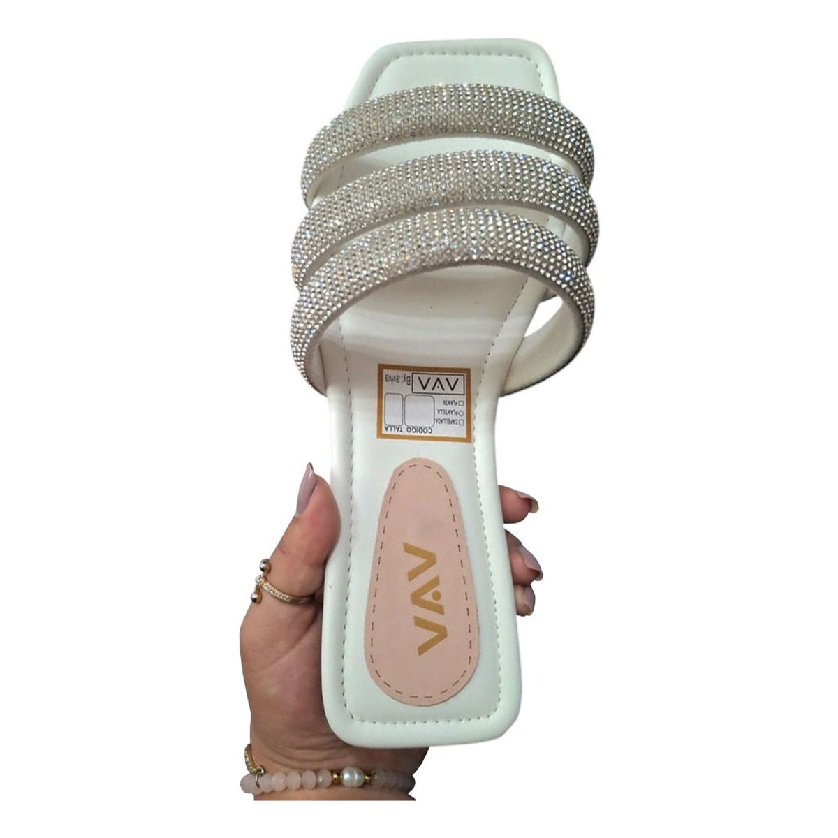 GENERICO - Taco Mujer Triple Brillo Sereno 1177-40 Color Blanco