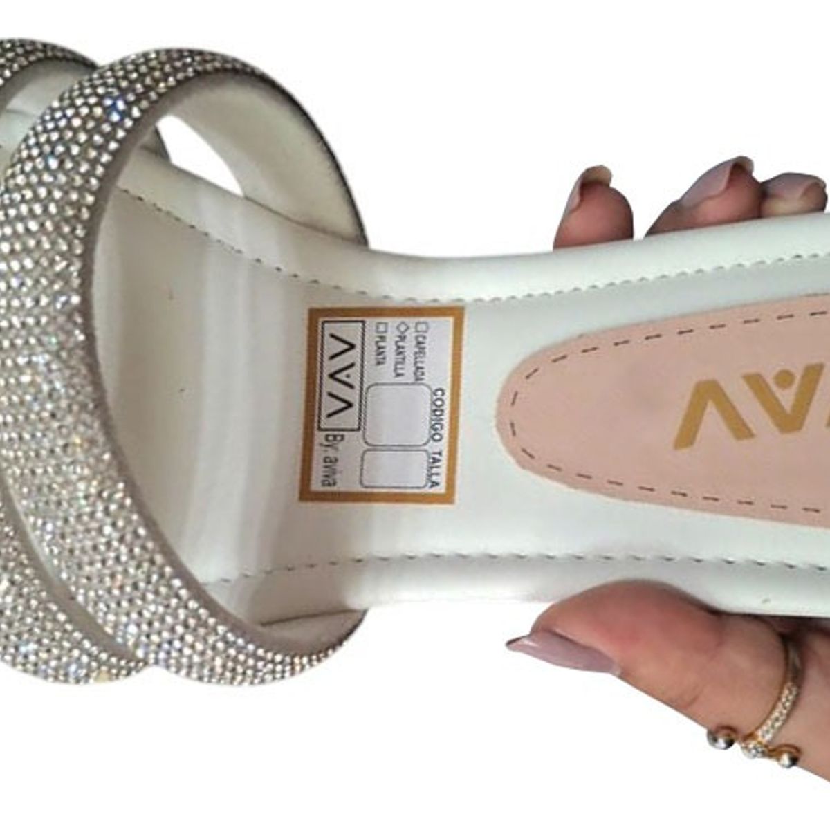 GENERICO - Taco Mujer Triple Brillo Sereno 1177-40 Color Blanco