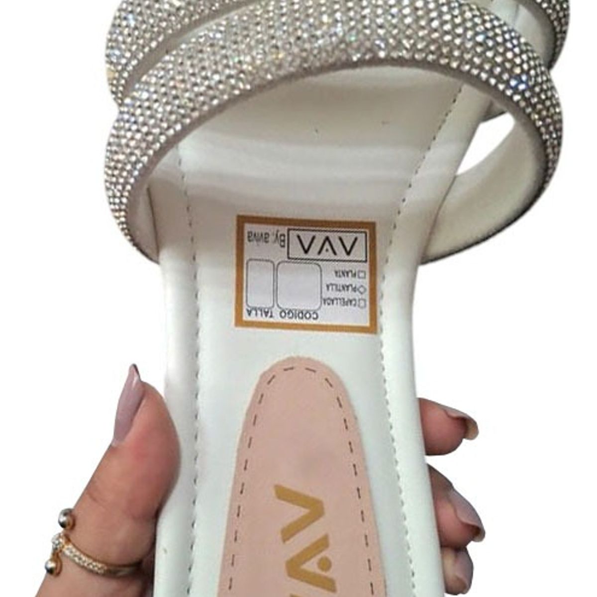 GENERICO - Taco Mujer Triple Brillo Sereno 1177-40 Color Blanco