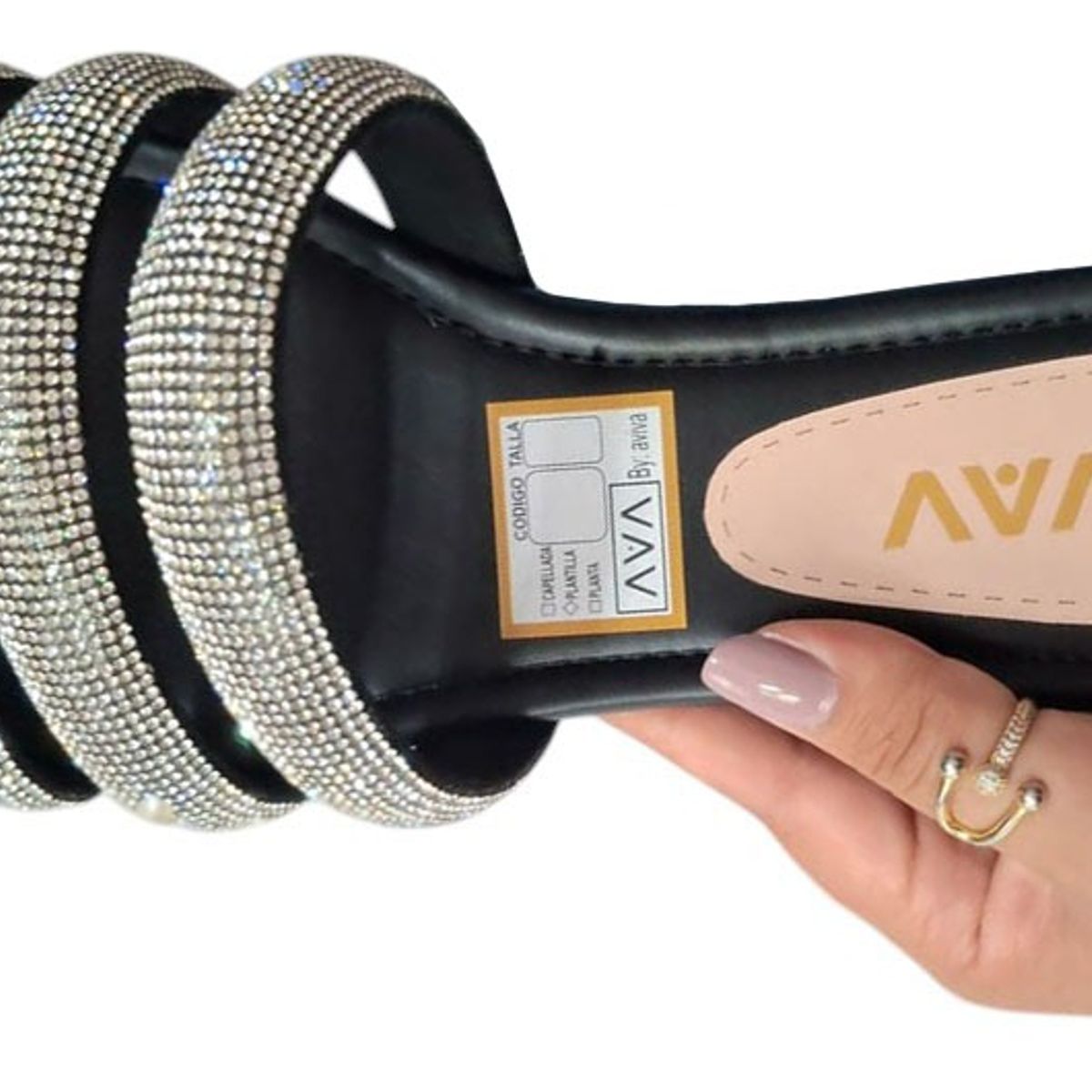 GENERICO - Taco Mujer Triple Brillo Sereno 1177-40 Color Negro