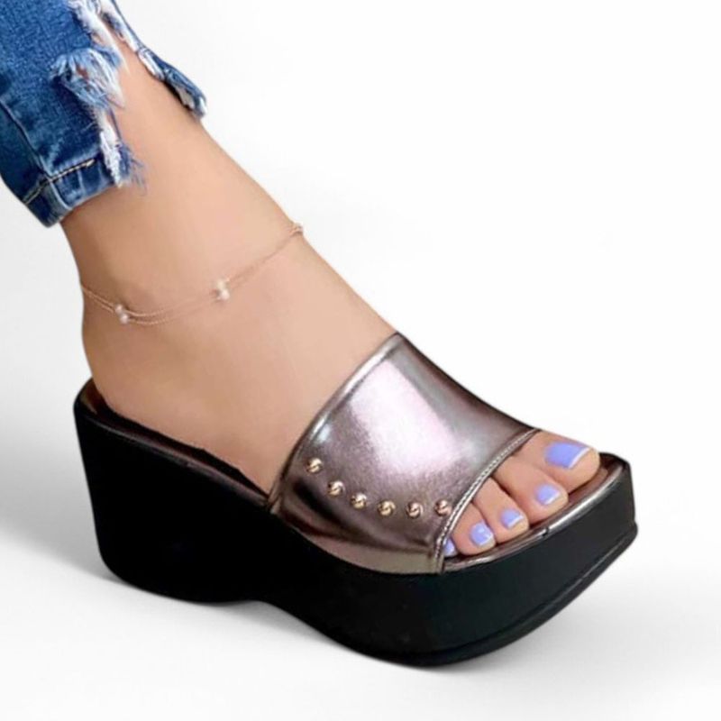 GENERICO - Sandalia Mujer Diva Deslumbrante 1177-55 Color Plateado