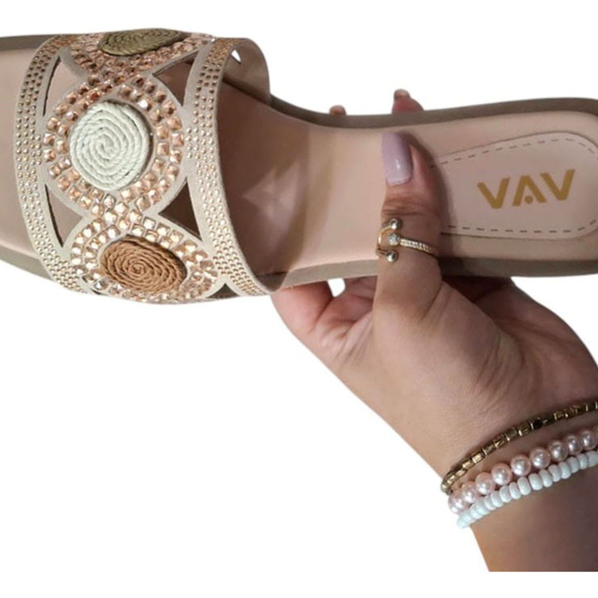 GENERICO - Sandalia Mujer Geometría Sofisticada 1177-40 Color Rosado