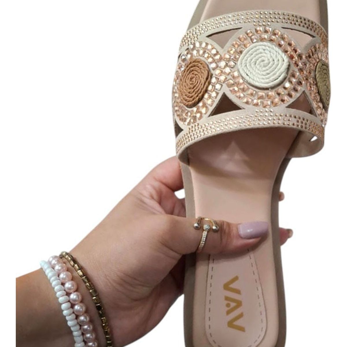 GENERICO - Sandalia Mujer Geometría Sofisticada 1177-40 Color Rosado