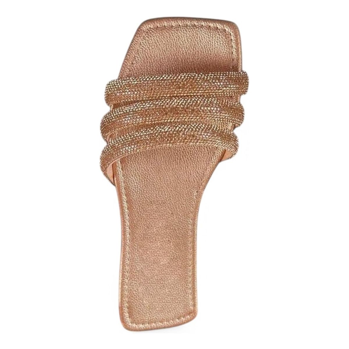 GENERICO - Taco Mujer Resplandor Entrelazado 1177-40 Color Camel