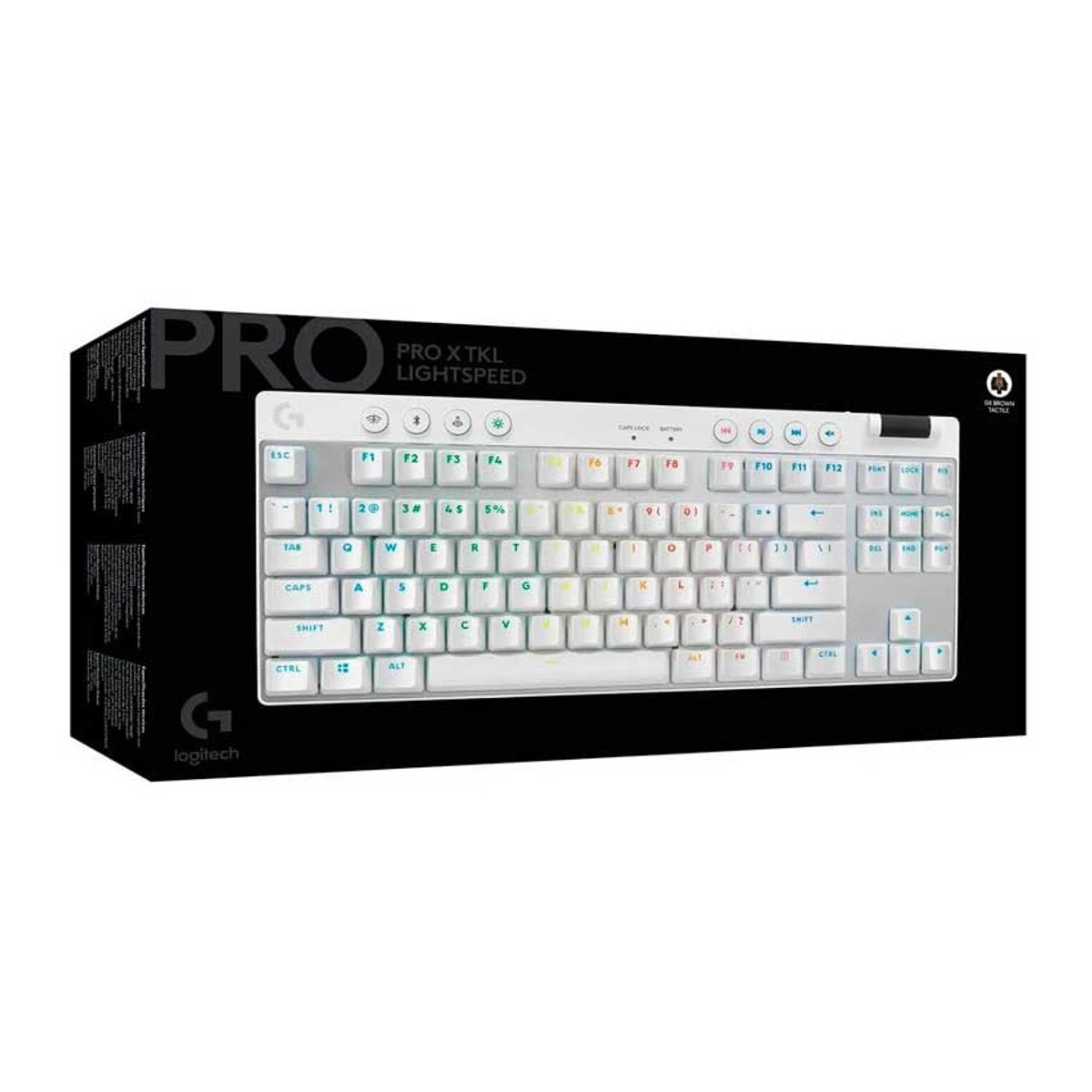 LOGITECH - Logitech PRO X TKL - Teclado Mecánico Inalámbrico RGB Gaming Blanco