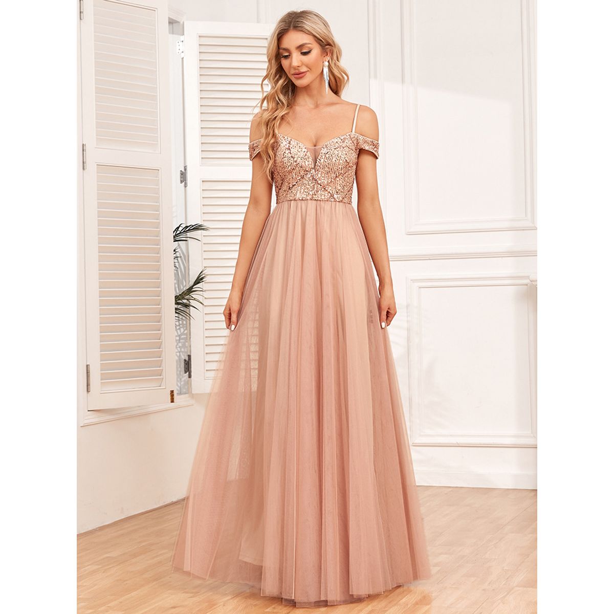 GENERICO - VESTIDO NUDE DE FIESTA