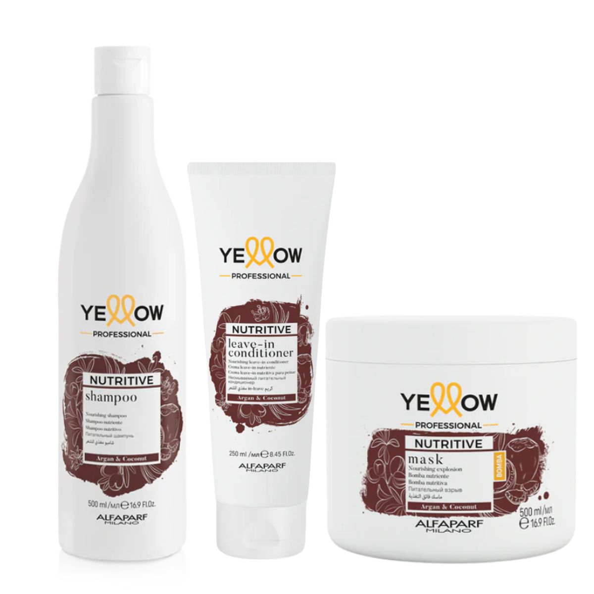 ALFAPARF MILANO - ALFAPARF  Nutritive Shampoo 500ml Mascarilla 500ml Leavein