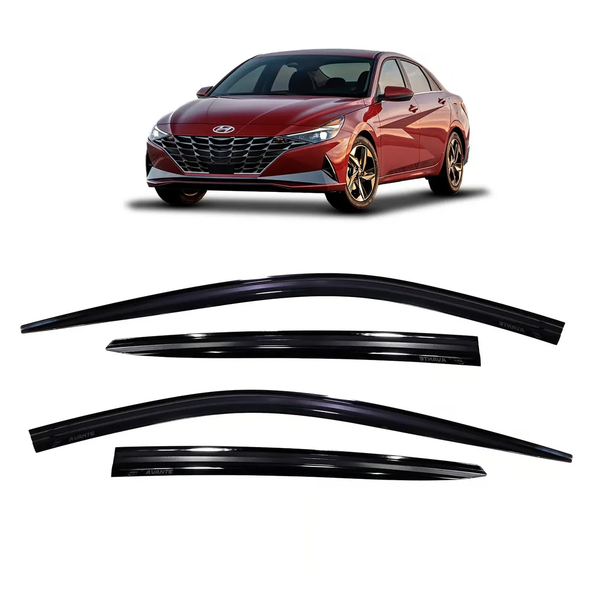 GENERICO - Correlluvia Hyundai New Elantra 2021 + Negro