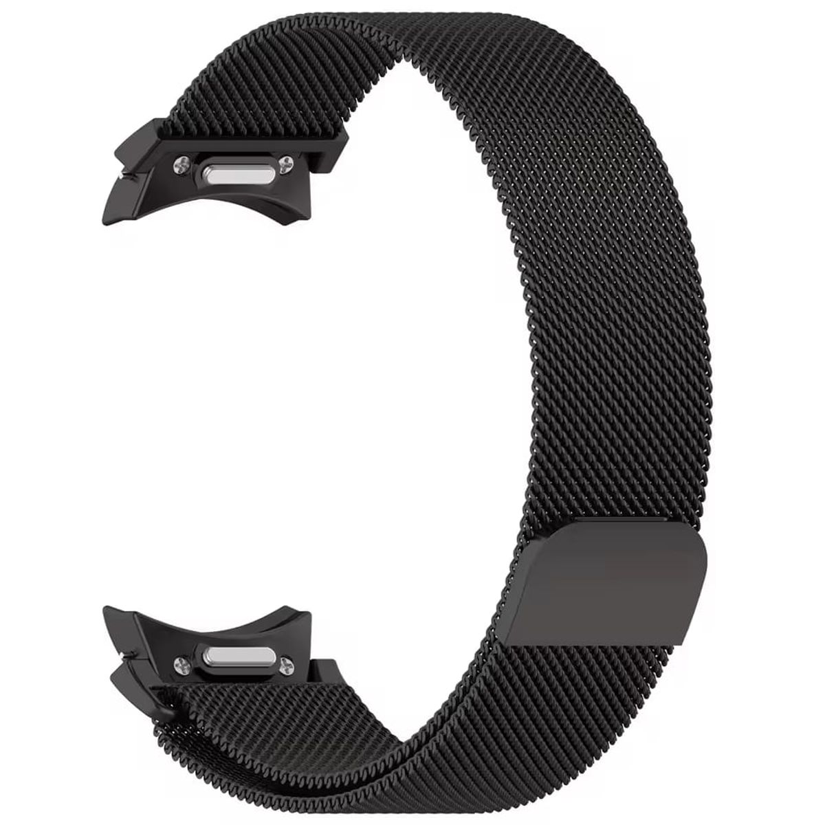 GENERICO - CORREA DE ACERO MILANESE PARA WATCH  7/6/5/4 Fe NEGRO