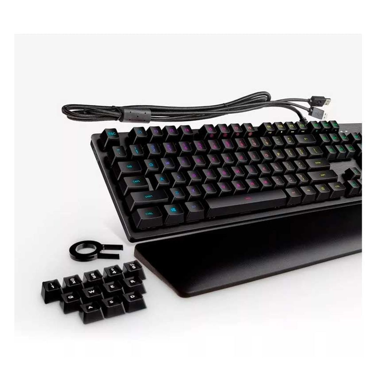 LOGITECH - Logitech G513 Teclado Mecánico RGB con Reposamanos Ergonómico Gaming