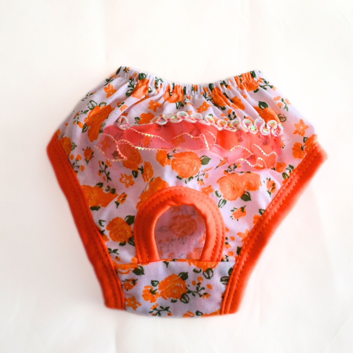 GENERICO - Calzon o Truza de Celo para Mascotas Talla 2 - Naranja