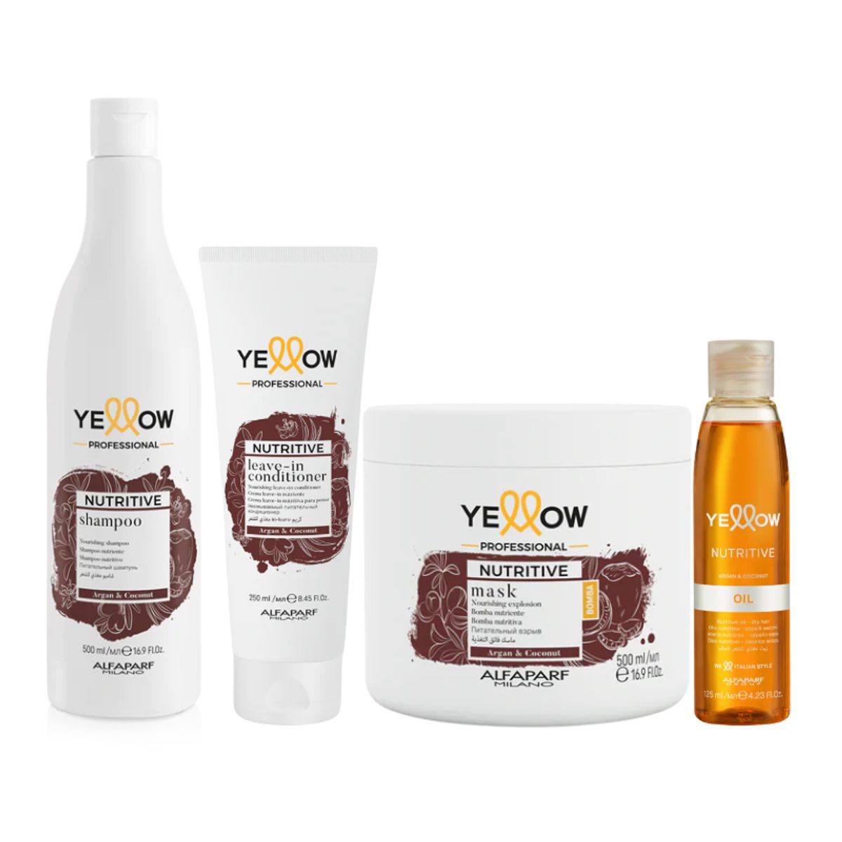 ALFAPARF MILANO - ALFAPARF  Nutritive Shampoo 500ml Acondicionador 500ml Leavein Oil