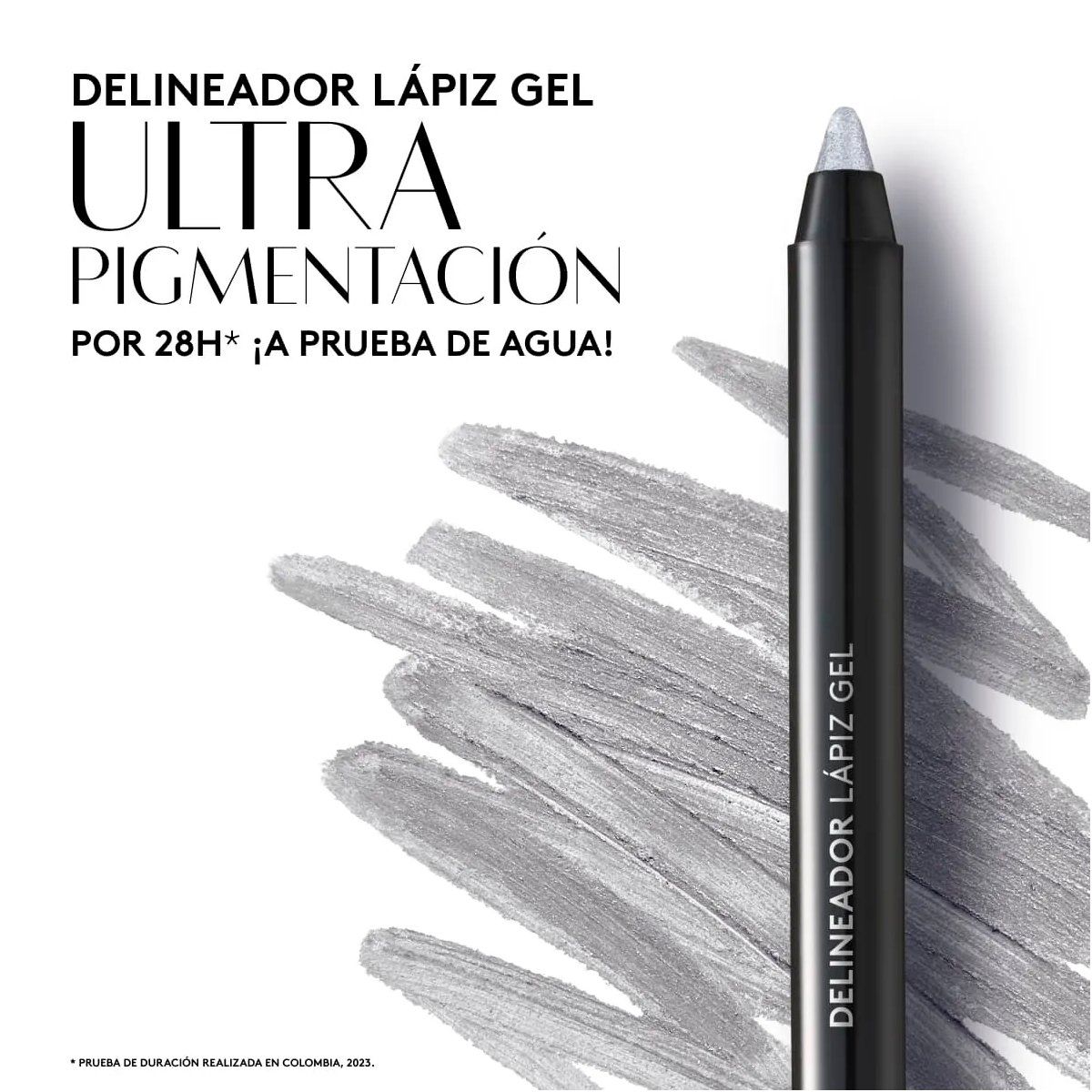 ESIKA - Delineador Lápiz Gel para Ojos Plata Brillante