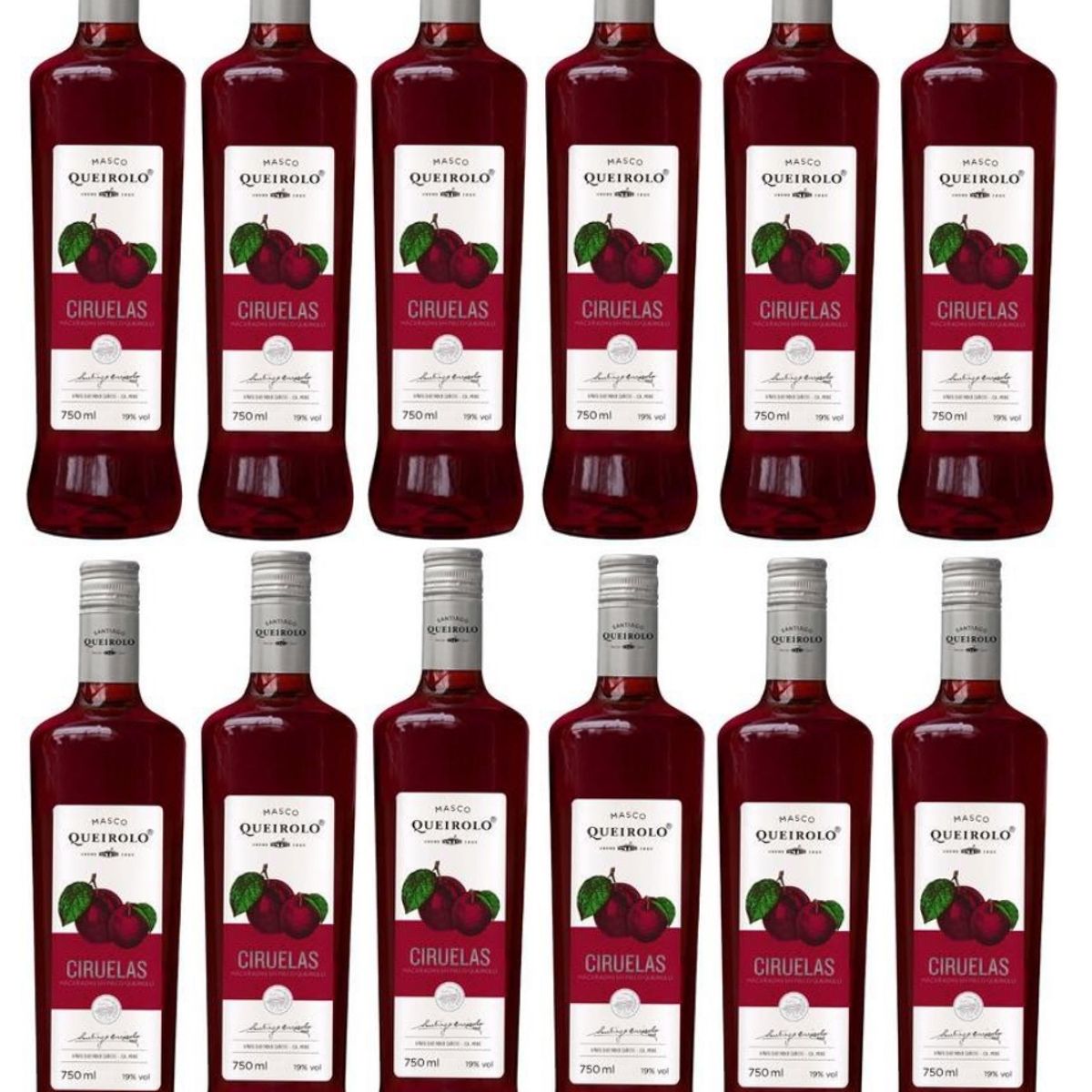 SANTIAGO - Masco De Ciruela Santiago Queirolo 750ml - 12 UND