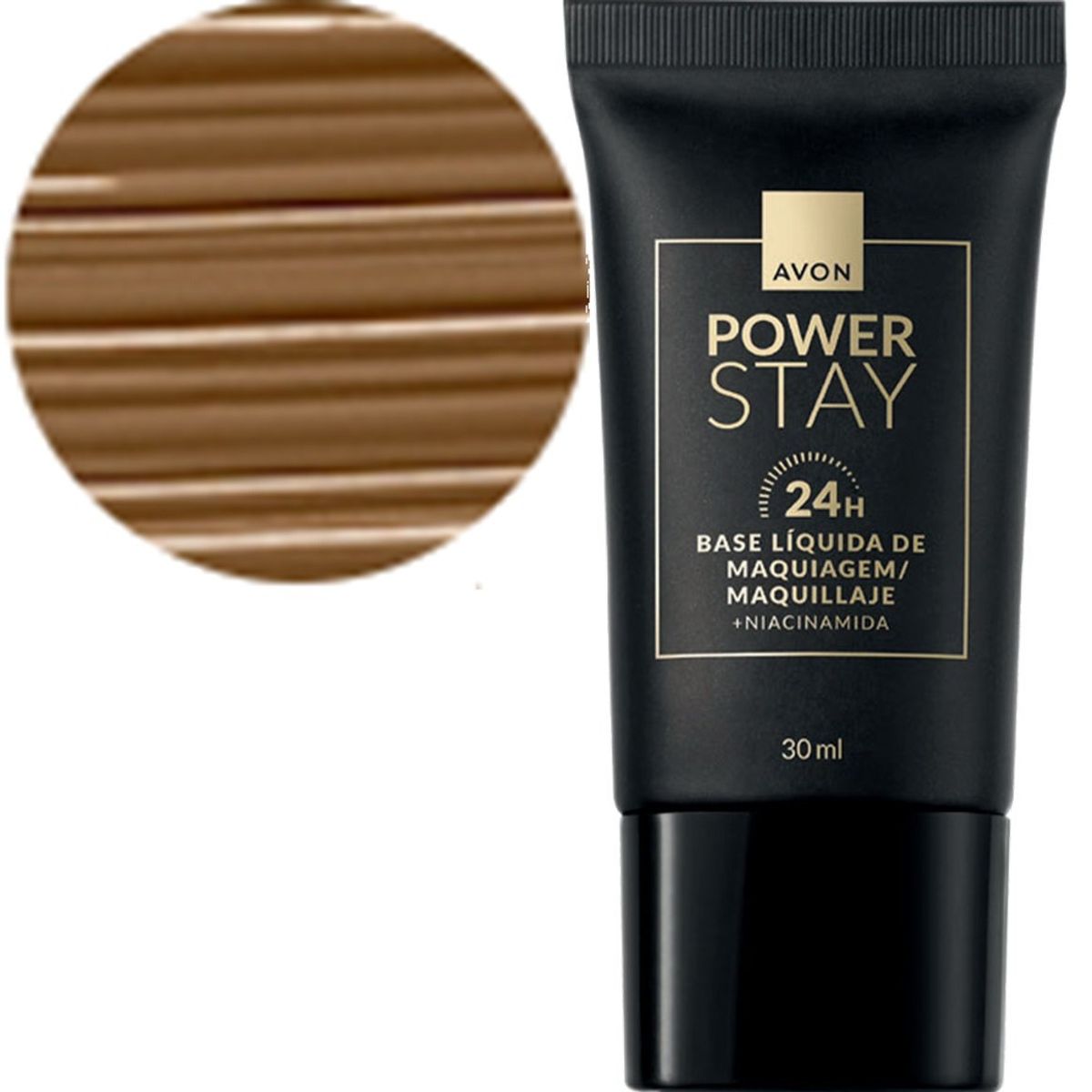 AVON - Base Líquida Avon Power Stay 24h - 340Q CARAMEL
