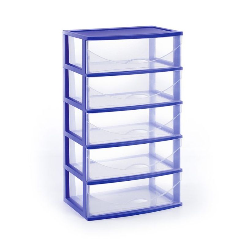 POLINPLAST - Cómoda Happy N° 5 con Diseño Moderno y Transparente