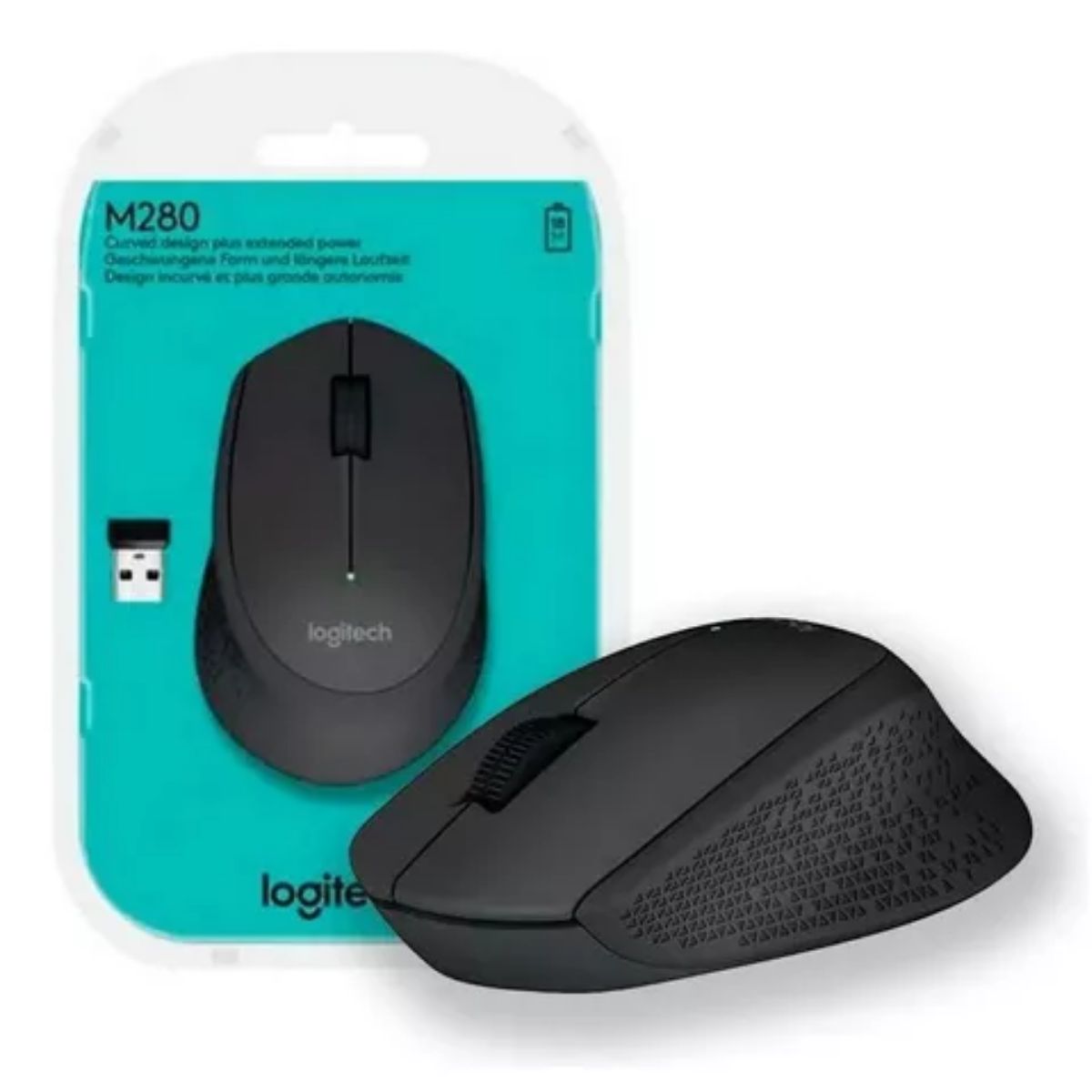 LOGITECH - MOUSE LOGITECH M280 WIRELESS BLACK