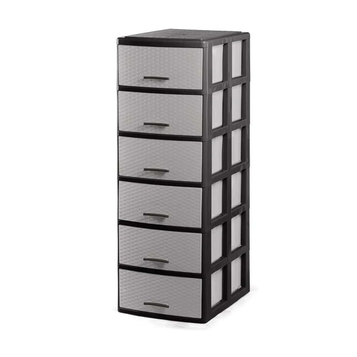 POLINPLAST - Cómoda Polin Mimbre Ratán N° 6 con 6 amplios cajones