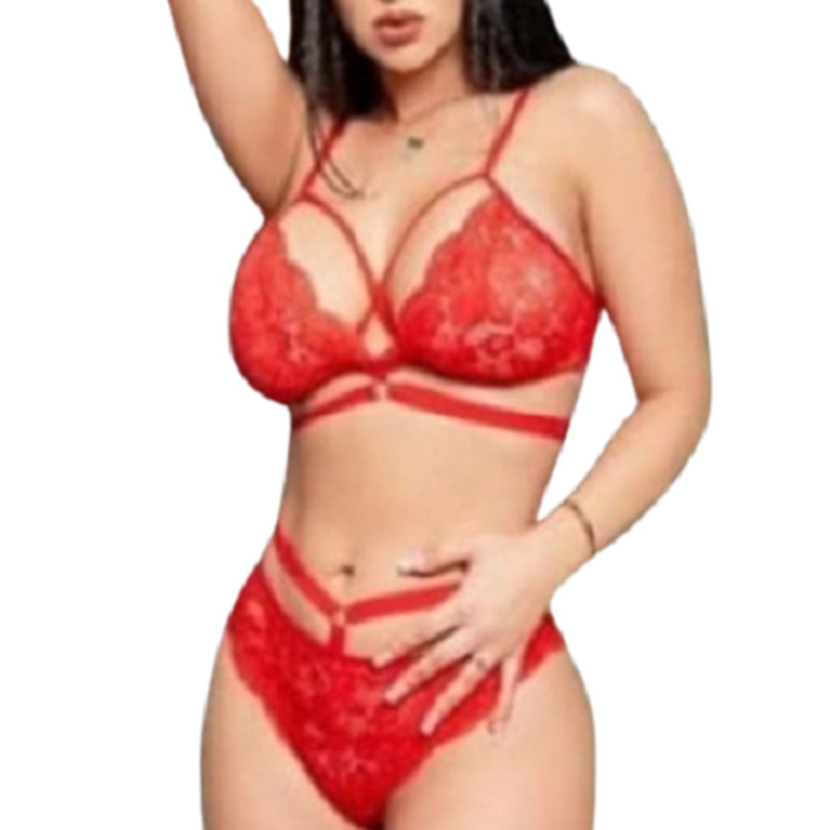 GENERICO - Lencería de Encaje Blanco TALLA S