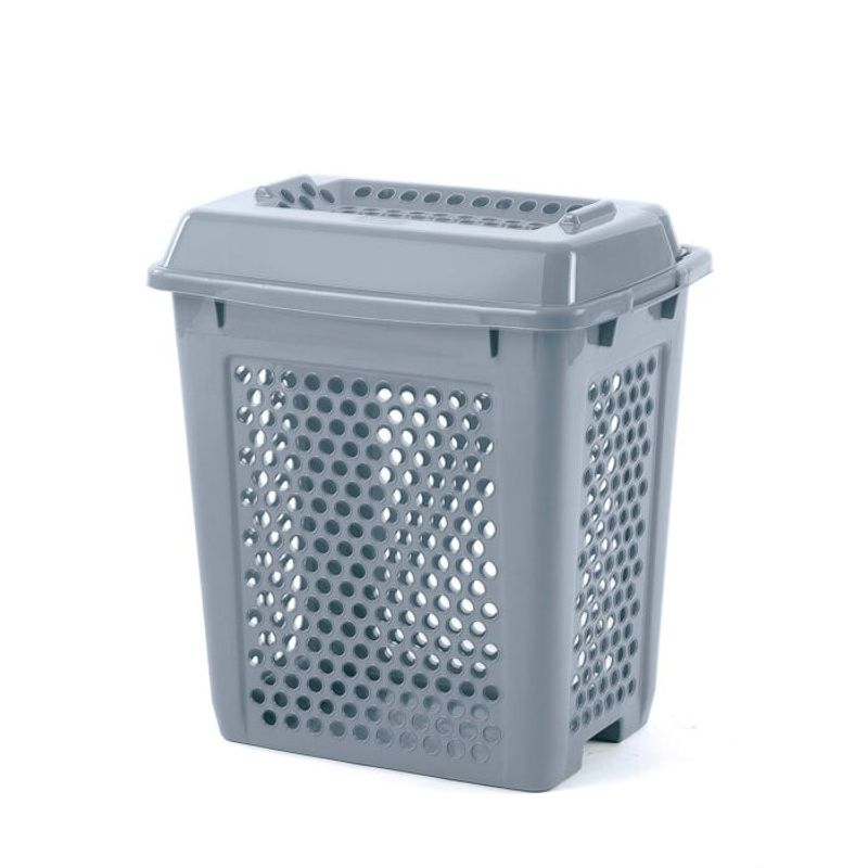 POLINPLAST - Cesto Qatar Grande con Tapa y Diseño Ventilado