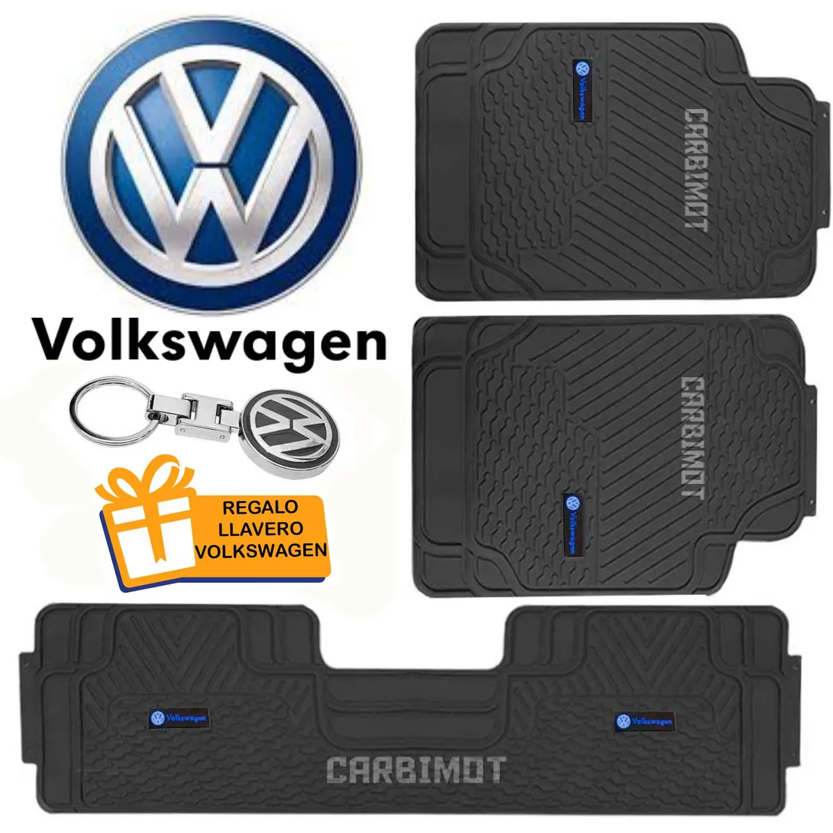 GENERICO - PISO PROTECTOR ALFOMBRA TAPIZ PARA AUTOS VOLKSWAGEN