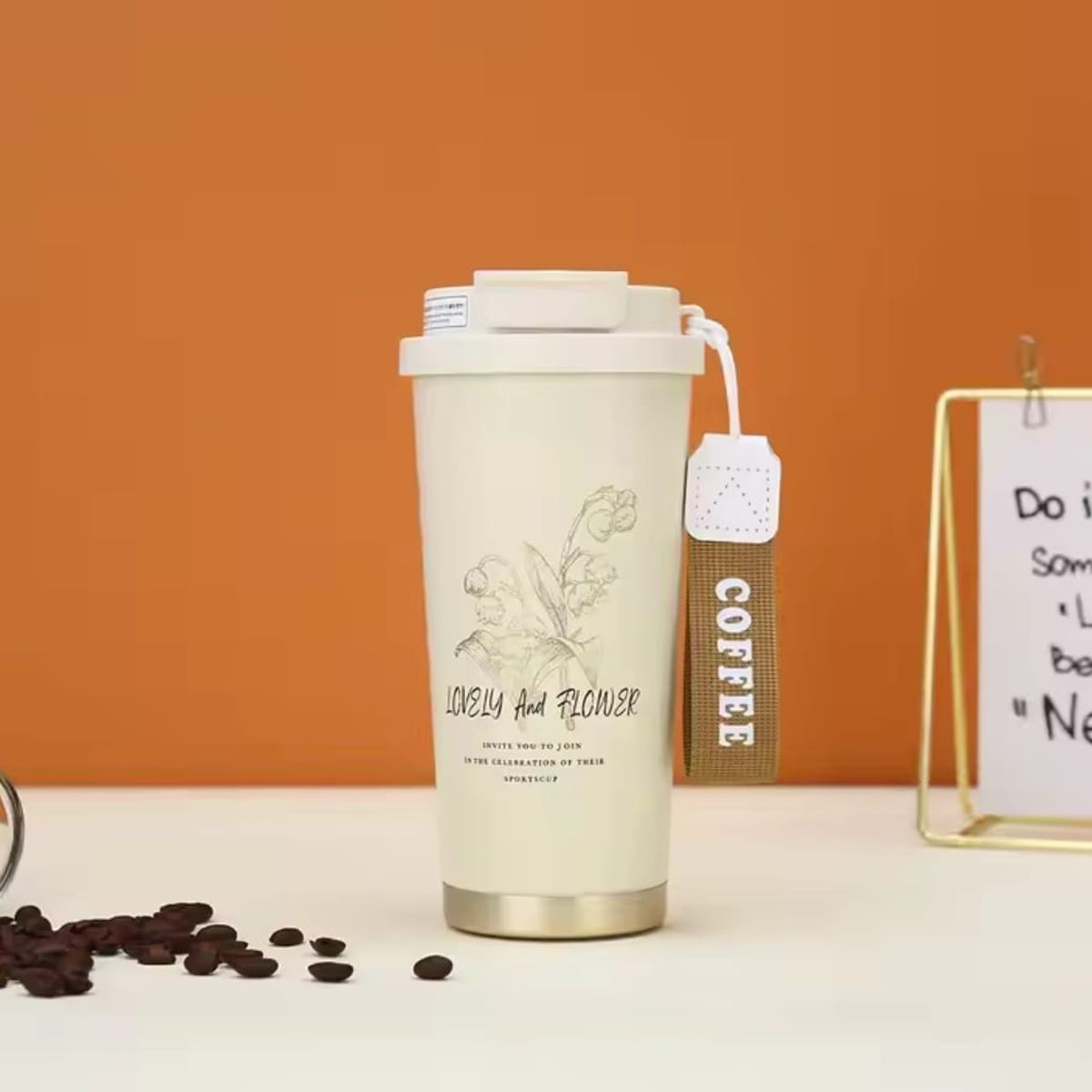 GENERICO - Termo Vaso Para Tomar Café Color Crema