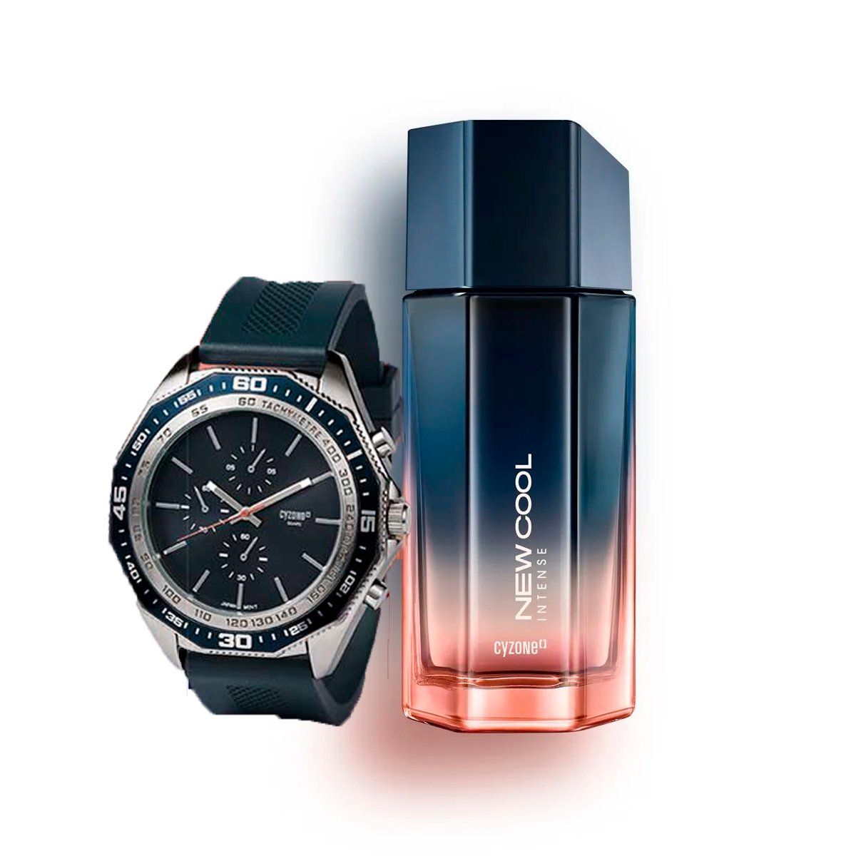 CYZONE - New Cool Intense Perfume de Hombre con Reloj Bran