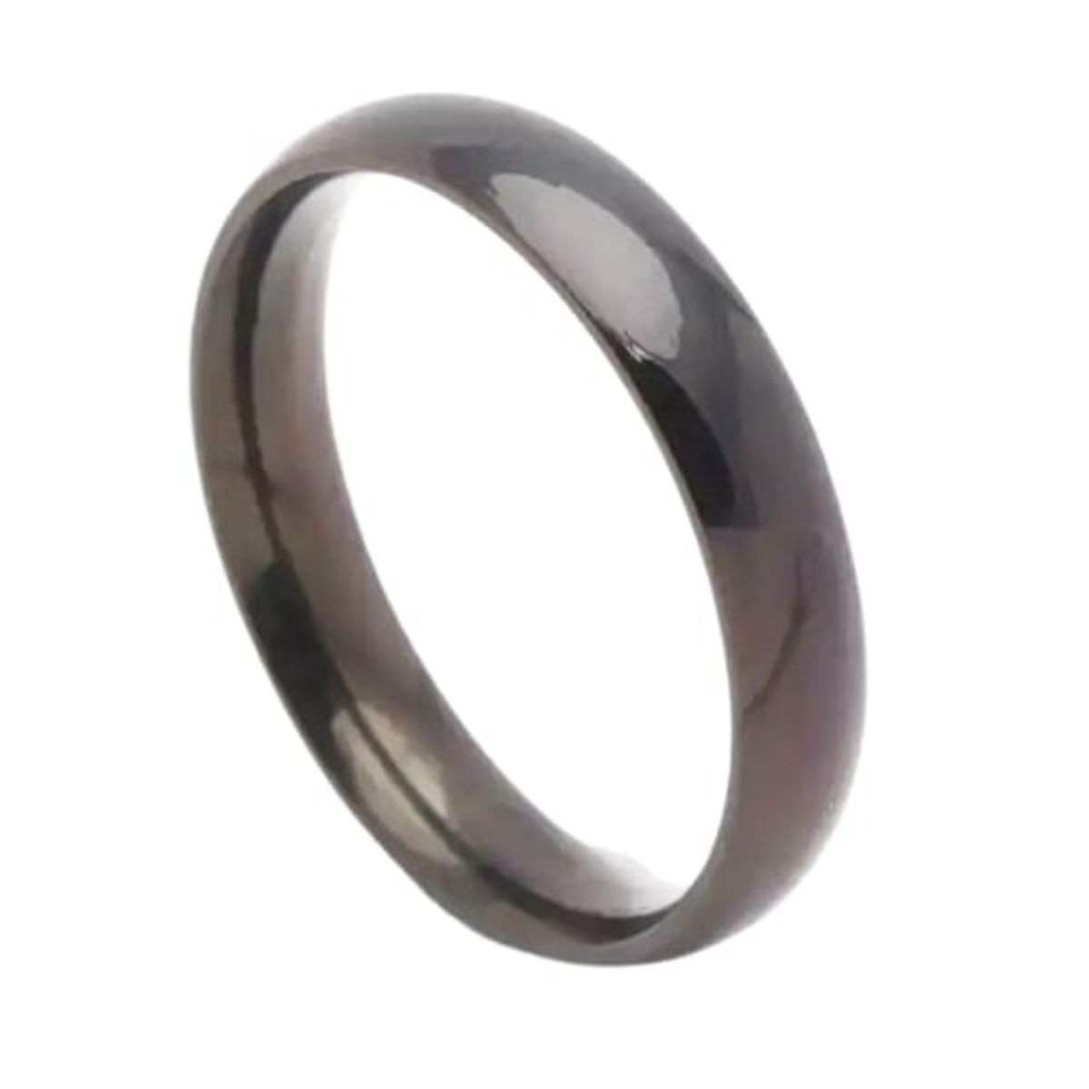 GENERICO - Anillo Media Caña negro Mujer compromiso san valentin Hombre