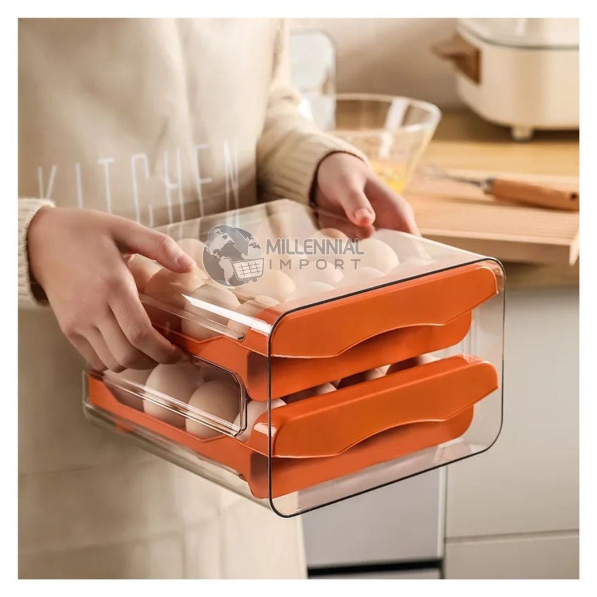 GENERICO - Porta Huevos De Acrílico 2 Niveles