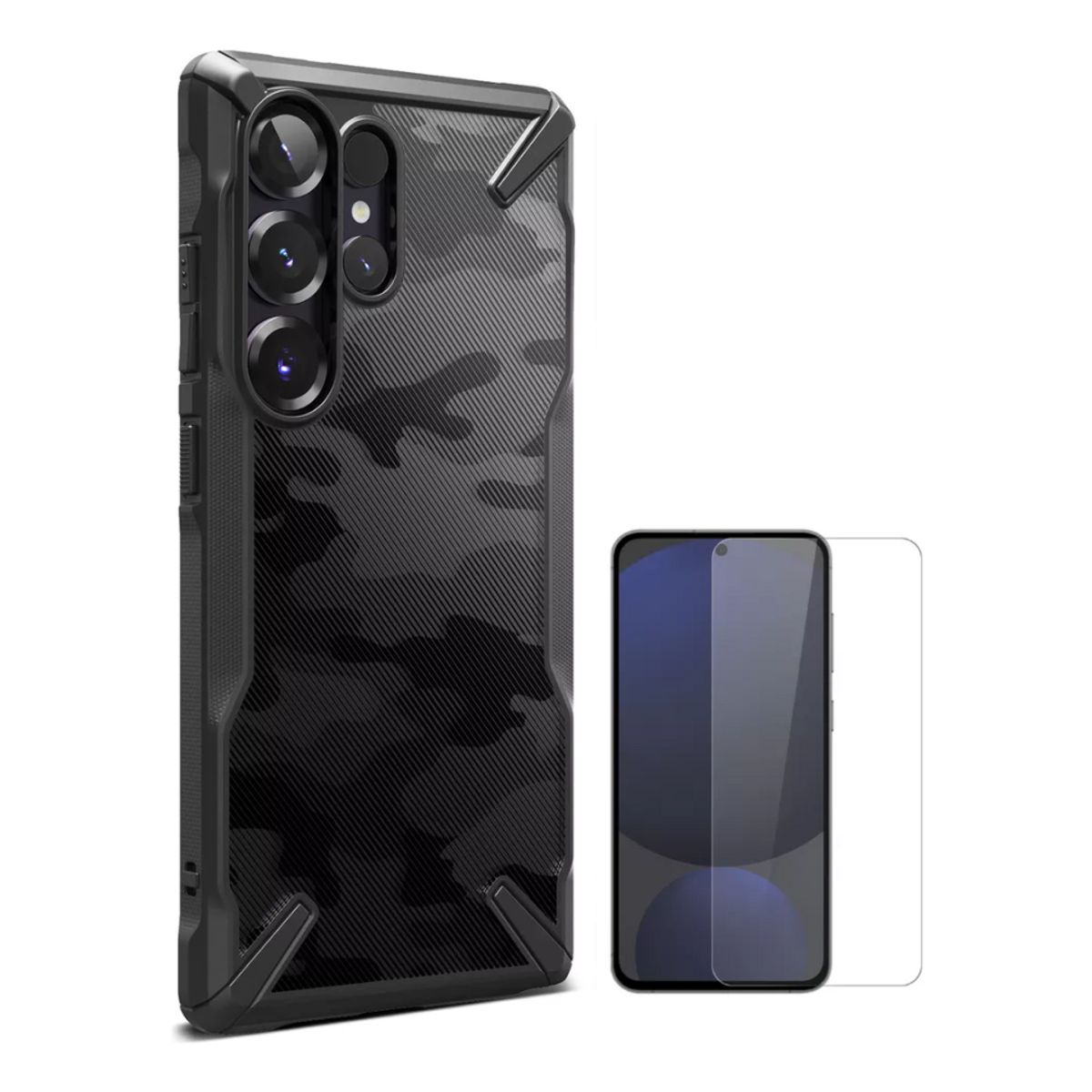 RINGKE - CASE RINGKE FUSION X CAMUFLADO SAMSUNG GALAXY S25 ULTRA Y VIDRIO