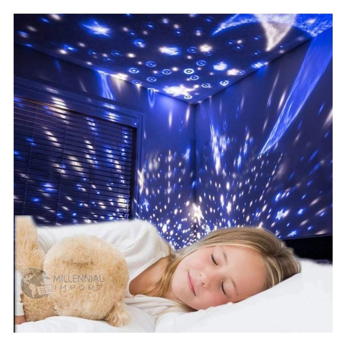 GENERICO - Lámpara Led Proyector De Estrella y Luna Giratorio para Niño
