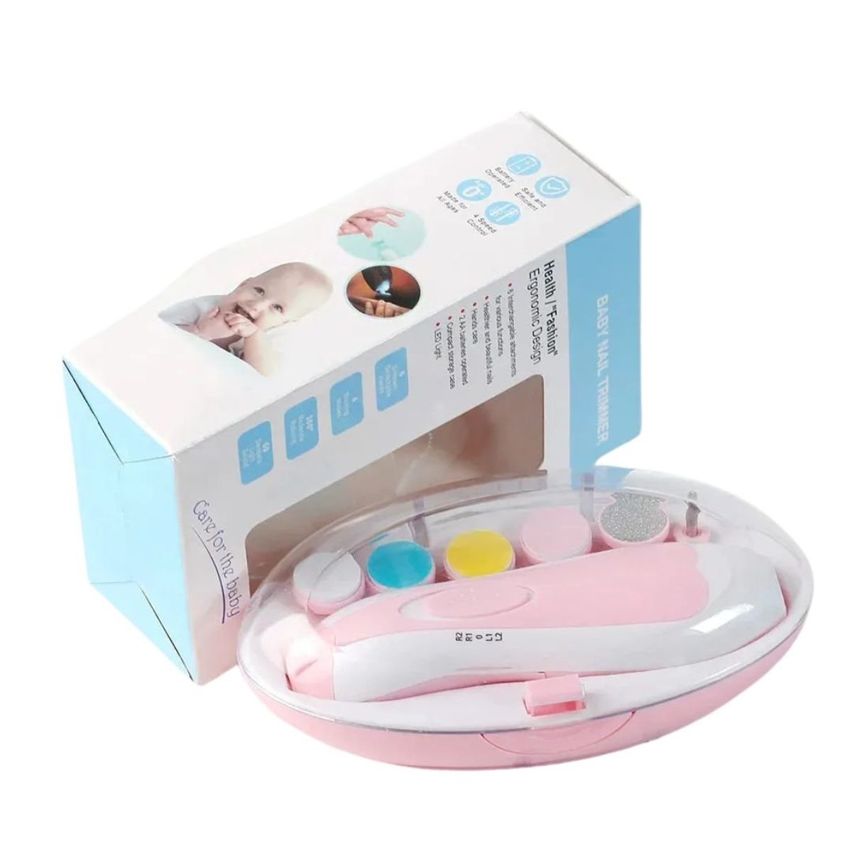 GENERICO - Lima de Uñas Eléctrica Silenciosa para Bebé - Rosado