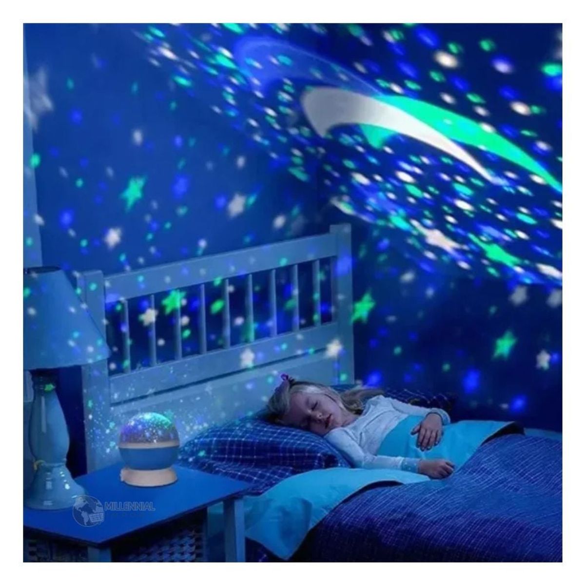 GENERICO - Lámpara Led Proyector De Estrella y Luna Giratorio para Niño