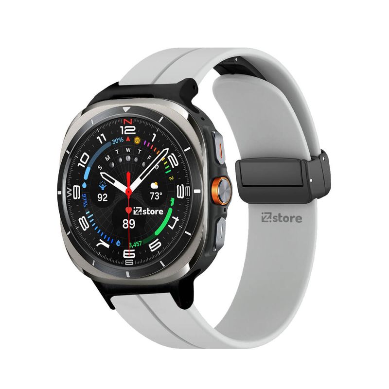 GENERICO - Correa Para Samsung Galaxy Watch Ultra Broche Magnetico Gris Claro
