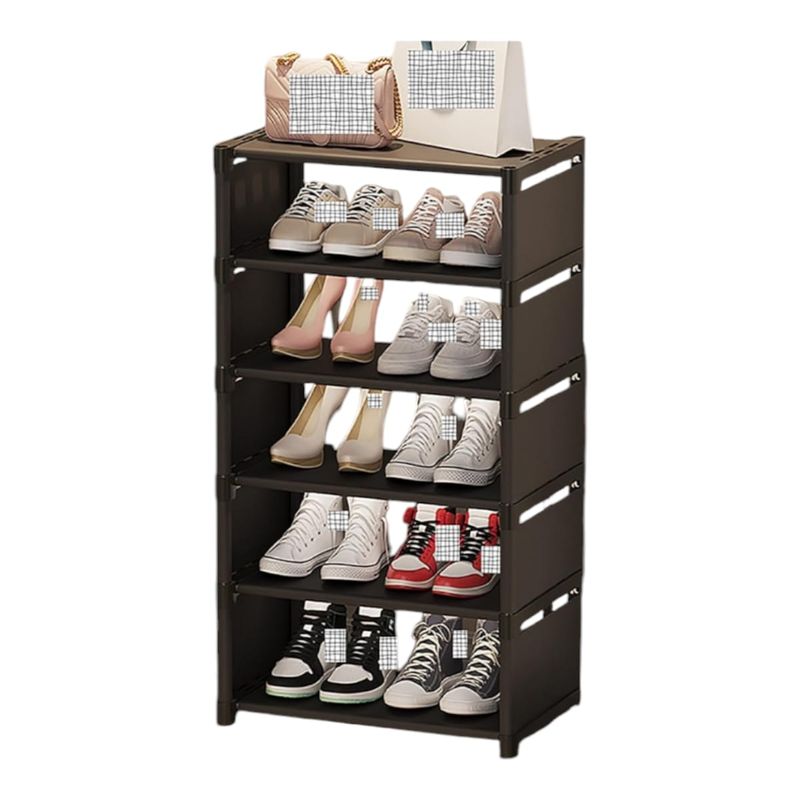 GENERICO - ZAPATERA PLEGABLE 6 NIVELES NEGRO