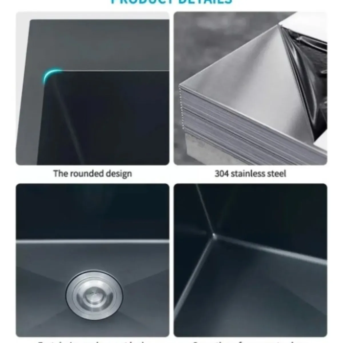 LABALAOS - Lavaplatos Para Cocina 55x45 Con Rejilla Y Dispensador