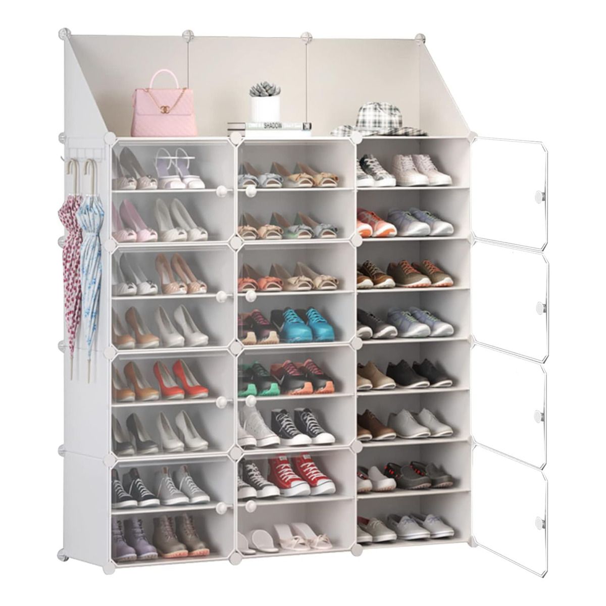 U BUY - Zapatero Con Cubierta Letture 3 X 8 Niveles 48 Pares De Arm